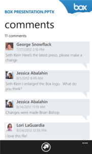 Box actualiza su aplicación para Windows Phone