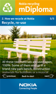 Nokia Recycling Info nueva aplicación Nokia para formar a su personal