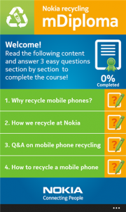 Nokia Recycling Info nueva aplicación Nokia para formar a su personal