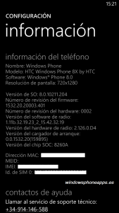 HTC 8X recibe una actualización con firmware 20005