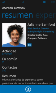 LinkedIn para Windows Phone 8 se actualiza con muchas novedades