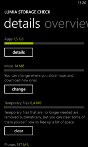 Lumia storage check beta para Nokia WP8 ya disponible