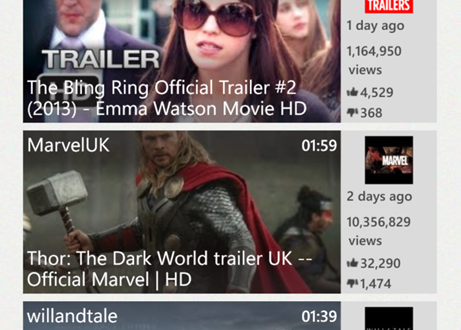 Youtube para Windows Phone