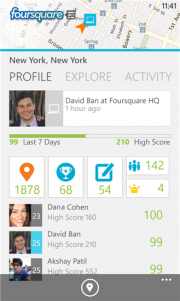 Foursquare lanza su nueva aplicación para Windows Phone
