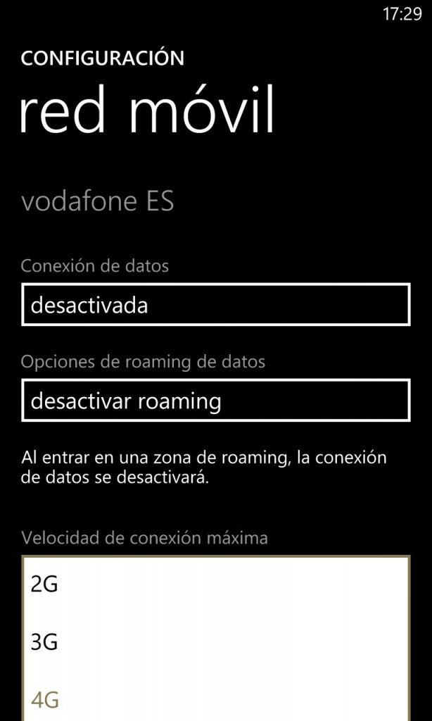 Nokia Lumia 4G vodafone