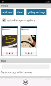 Wordpress para Windows Phone se actualiza con soporte para galería