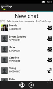 Yuilop para Windows Phone 8 ahora con chat grupal