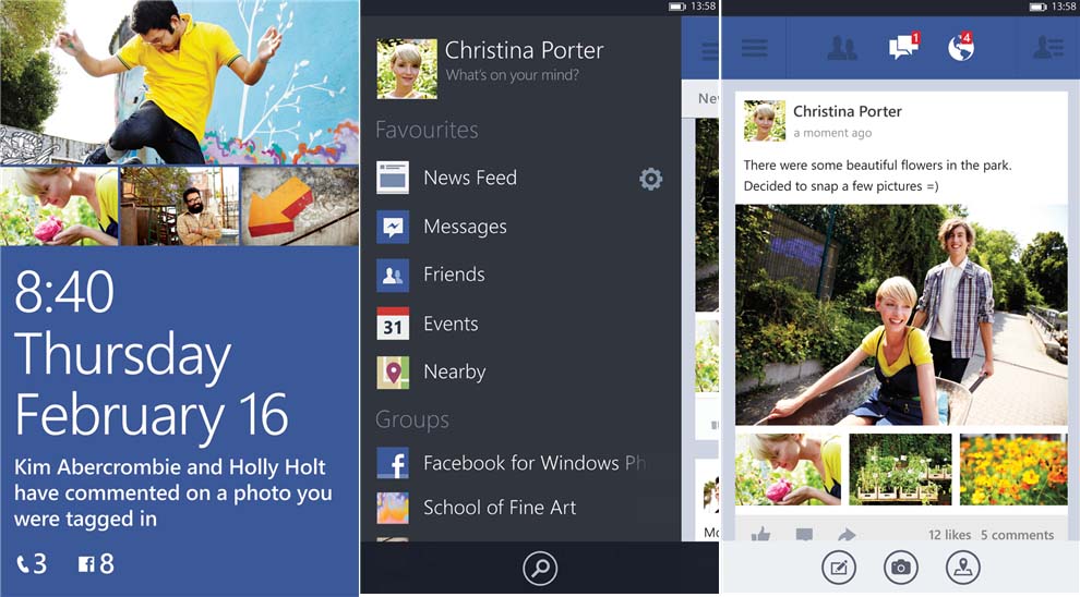 Facebook Beta para Windows Phone 8