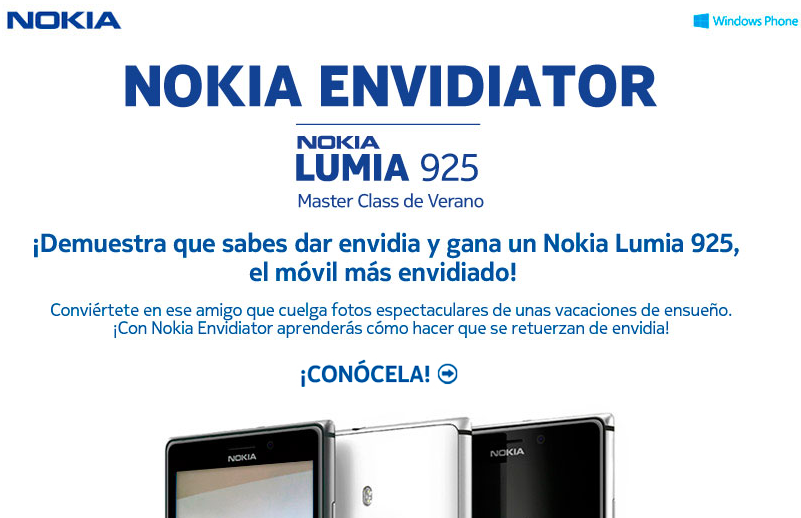 Gana un Nokia Lumia 925 dando envidia a tus amigos