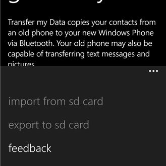 Transferir mis datos se actualiza con soporte para tarjeta microSD