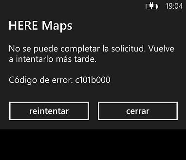 Reportes de usuarios en Windows Phone indican un error C101B000 en la Tienda