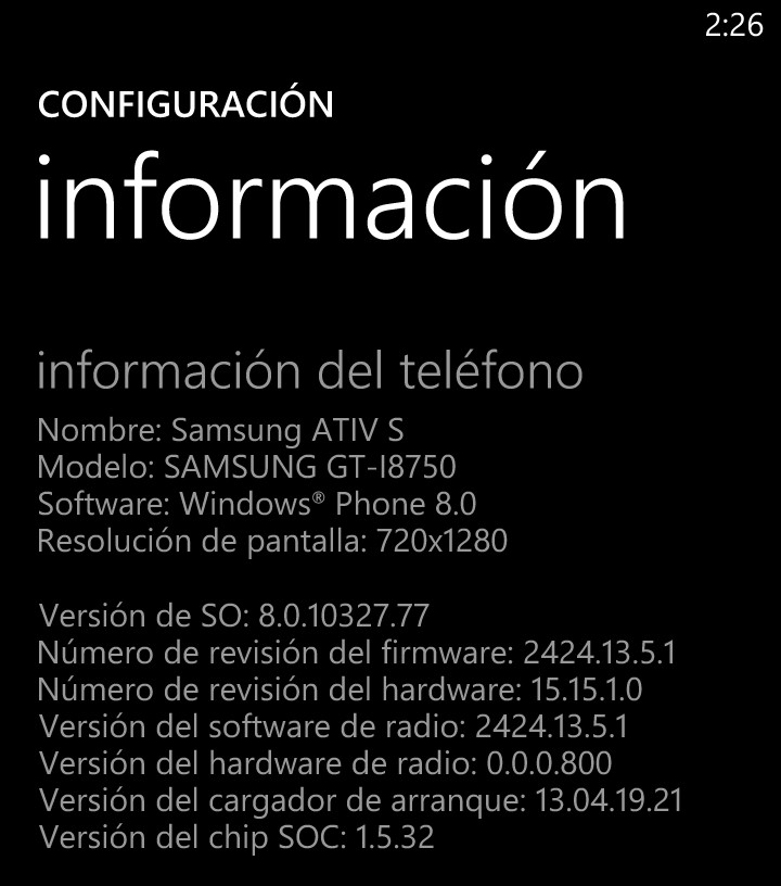 Samsung Ativ S recibe la actualización GDR2 también en España