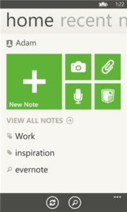 Evernote actualiza su aplicación para Windows Phone 8