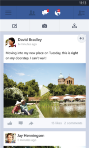 Facebook Beta para Windows Phone