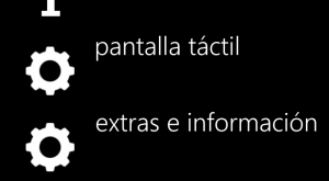 Pantalla táctil, Extras e Información y Nokia Care se actualizan en WP8