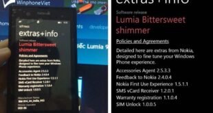 Bittersweet Shimmer se muestra en un Nokia Lumia 520