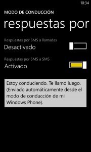Modo de Conducción en Windows Phone 8