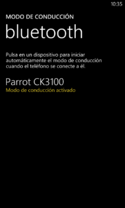 Modo de Conducción en Windows Phone 8