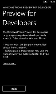 Como actualizar a Windows Phone 8 (GDR3) Preview for Developers