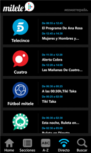 MiTele la aplicación de Mediaset llega a Windows Phone