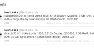 Nokia Lumia 1525 y Lumia 1820, posibles nuevos terminales para este año