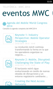 Telefonica presenta su aplicación MWC 2014 para Windows Phone
