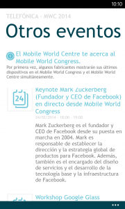 Telefonica presenta su aplicación MWC 2014 para Windows Phone