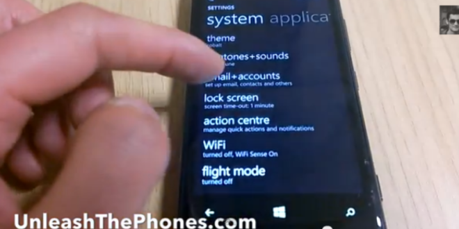 Windows Phone 8.1 mostrado en vídeo en un Nokia Lumia 920