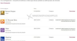 Reinstalar apps Windows Phone