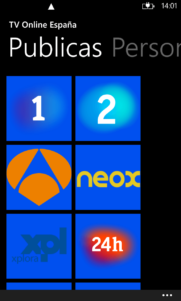 Tv Online España, tu aplicación para ver la televisión en tu Windows Phone