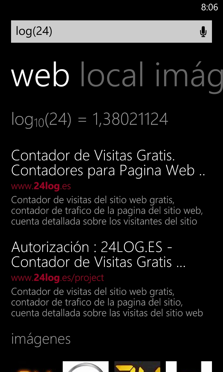 El motor de busqueda Bing para Windows Phone añade calculadora científica