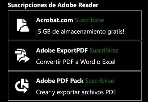 Adobe Reader "Mi cuenta"