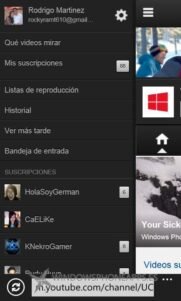 Google actualiza Youtube Movil para Windows Phone