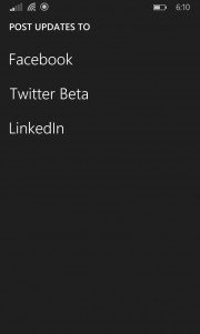 Twitter beta para Windows Phone 8.1 - Compartir