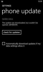 Error al actualizar a Windows Phone 8.1