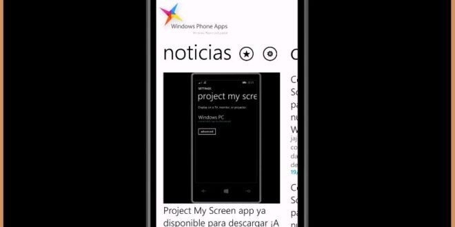 proyectar pantalla con Windows Phone