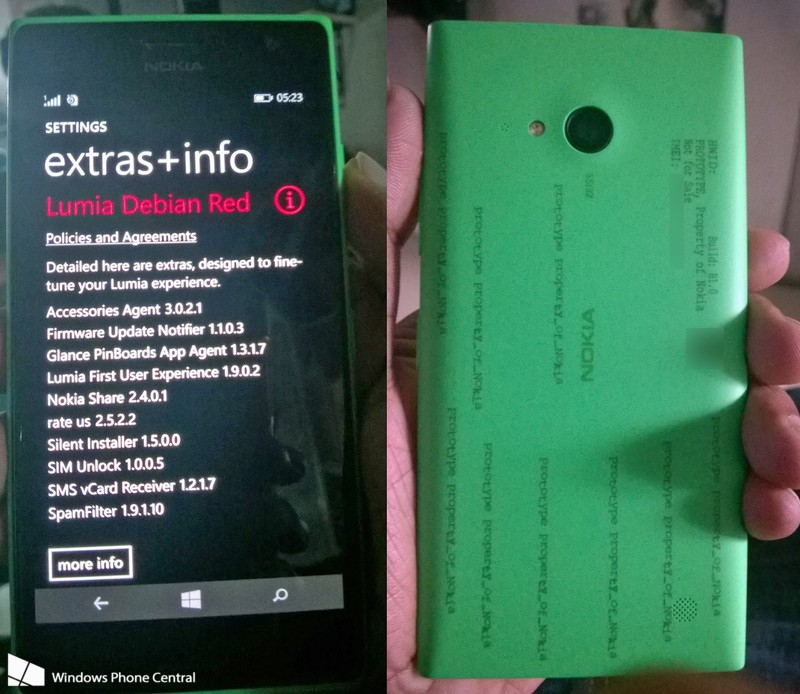Nokia Lumia 730 con Lumia Debian Red