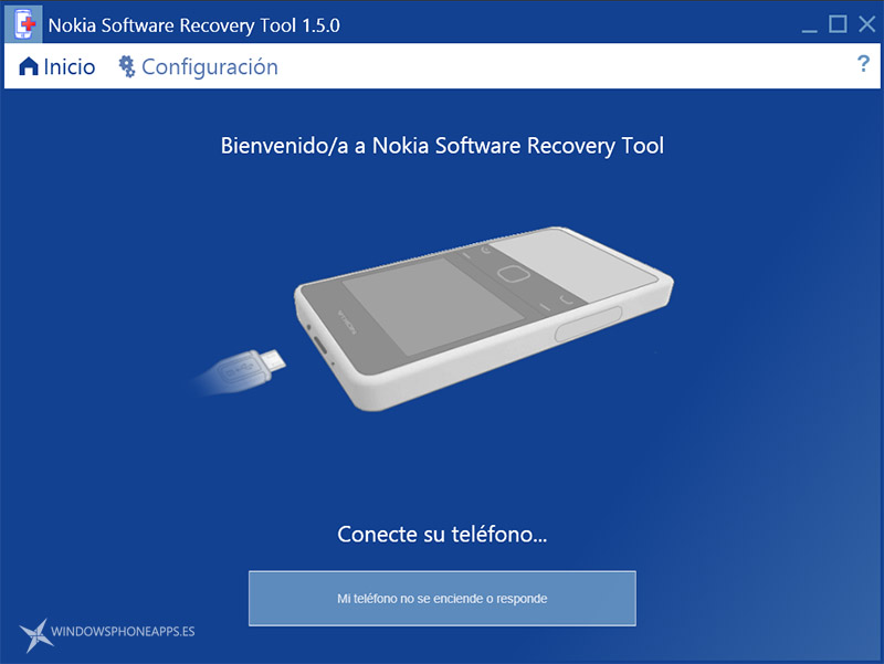 Herramienta de recuperación de software de Nokia