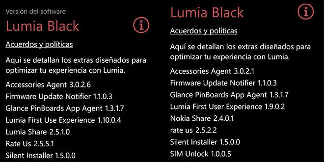 Extras e información de Microsoft y Linterna de HTC se actualizan