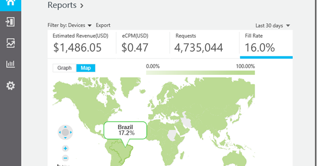 PubCenter ahora muestra la monetización de las aplicaciones en el mapa