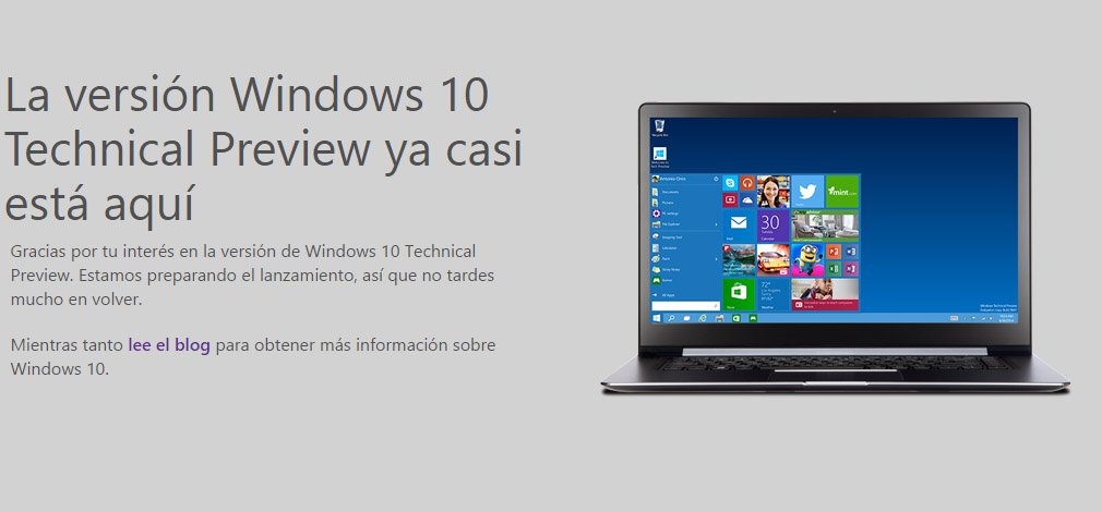 Windows 10 Previa Técnica será lanzada el miércoles via Windows Insider