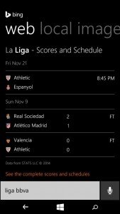 Cortana añade nuevas funciones con seguimiento de las ligas europeas de fútbol