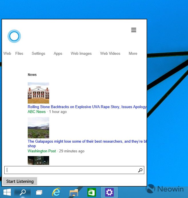 Nuevas imágenes de Cortana funcionando en Windows 10