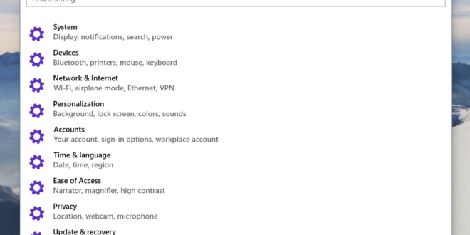 Nuevas filtraciones de Windows 10 ¿Adios al panel de control?