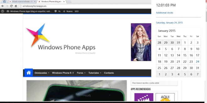 Windows 10 Reloj
