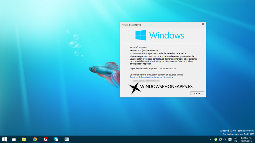 cambiar windows 10 pro insider preview copia de evaluacion