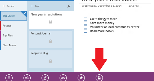 OneNote para Windows 8.1 ahora permite acceder a las secciones protegidas con contraseña