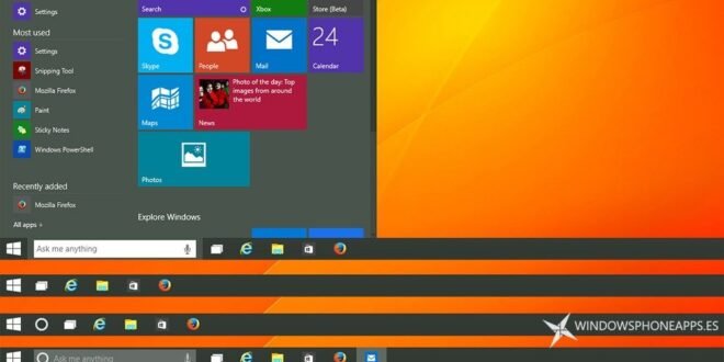 Como deshabilitar el cuadro de búsqueda de la barra de tareas en Windows 10 Technical Preview