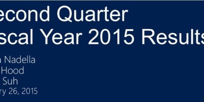 Microsoft presenta sus cuentas del segundo trimestre del año fiscal 2015