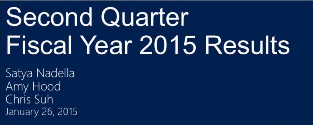 Microsoft presenta sus cuentas del segundo trimestre del año fiscal 2015